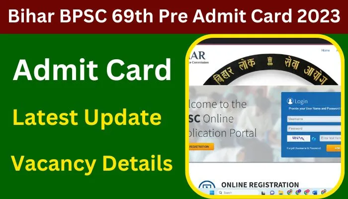 Bihar BPSC 69th Pre Admit Card 2023