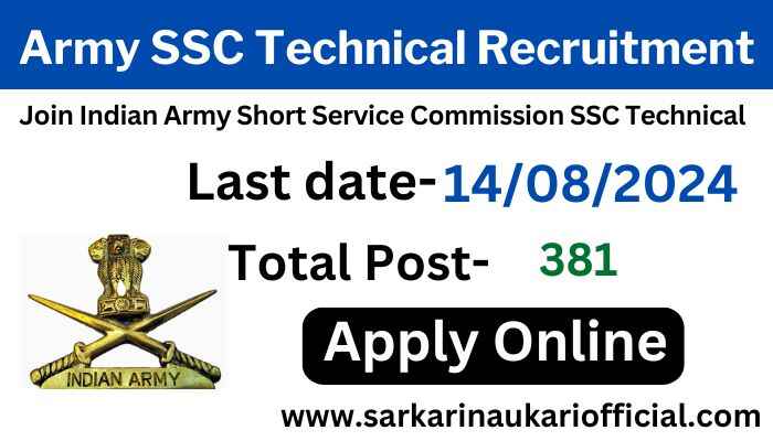 Army SSC Technical Recruitment