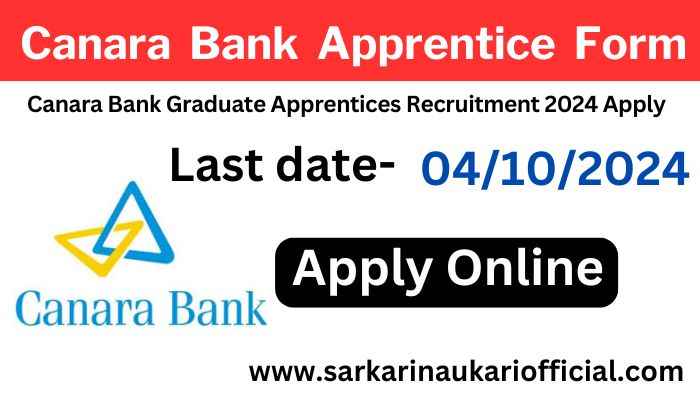 Canara Bank Apprentice Online Form 2024